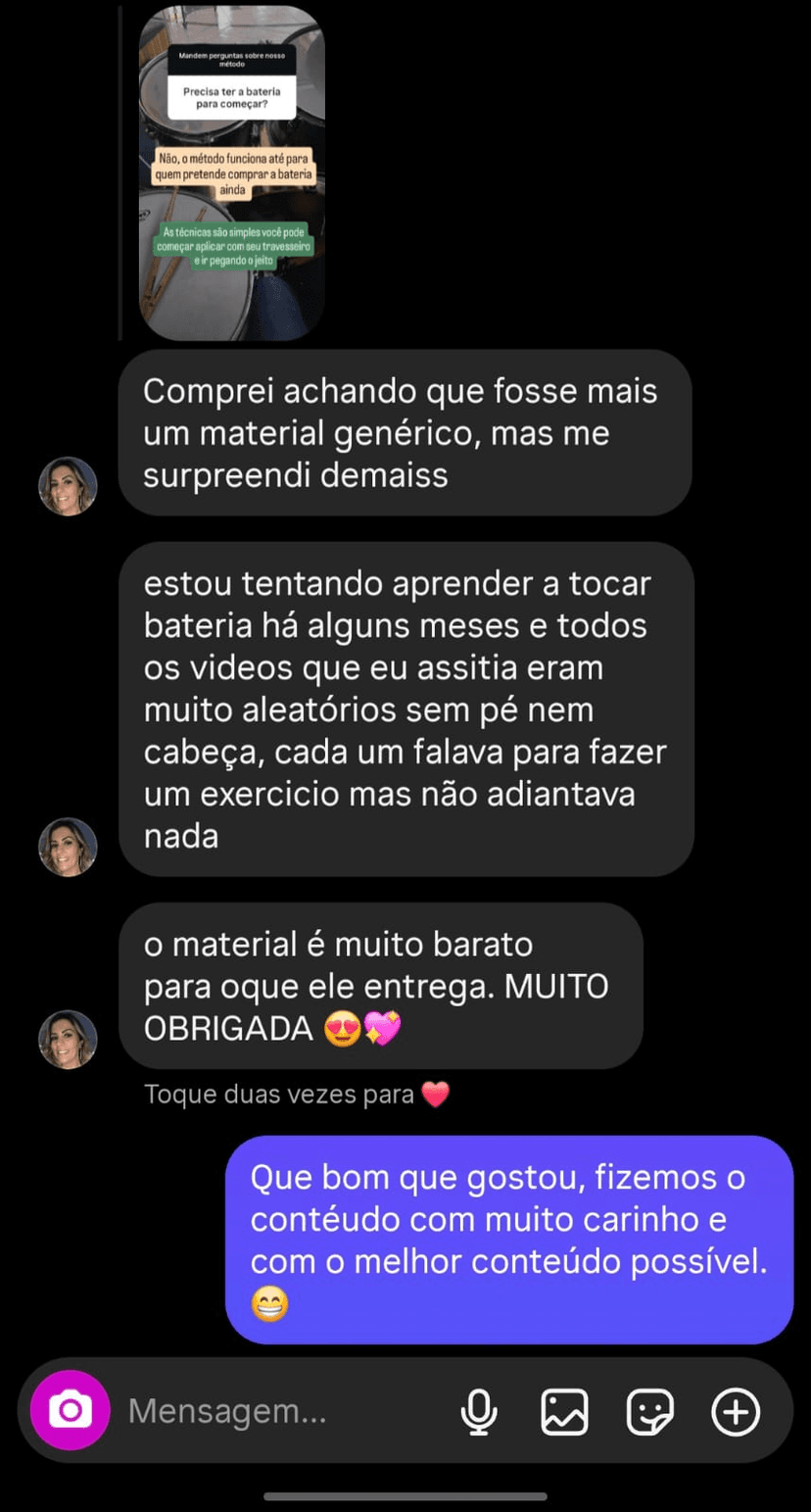 Depoimento do Instagram 2