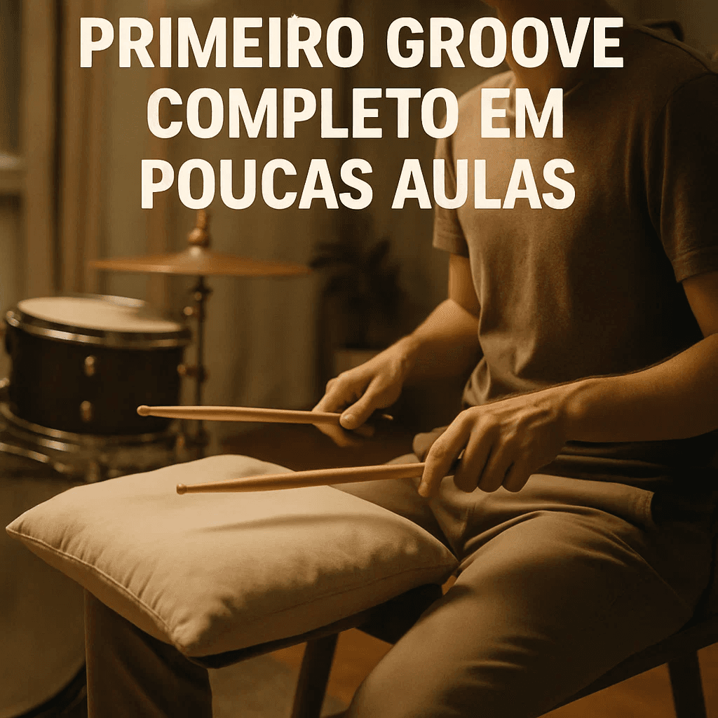 Ilustração de partituras de rudimentos de bateria.