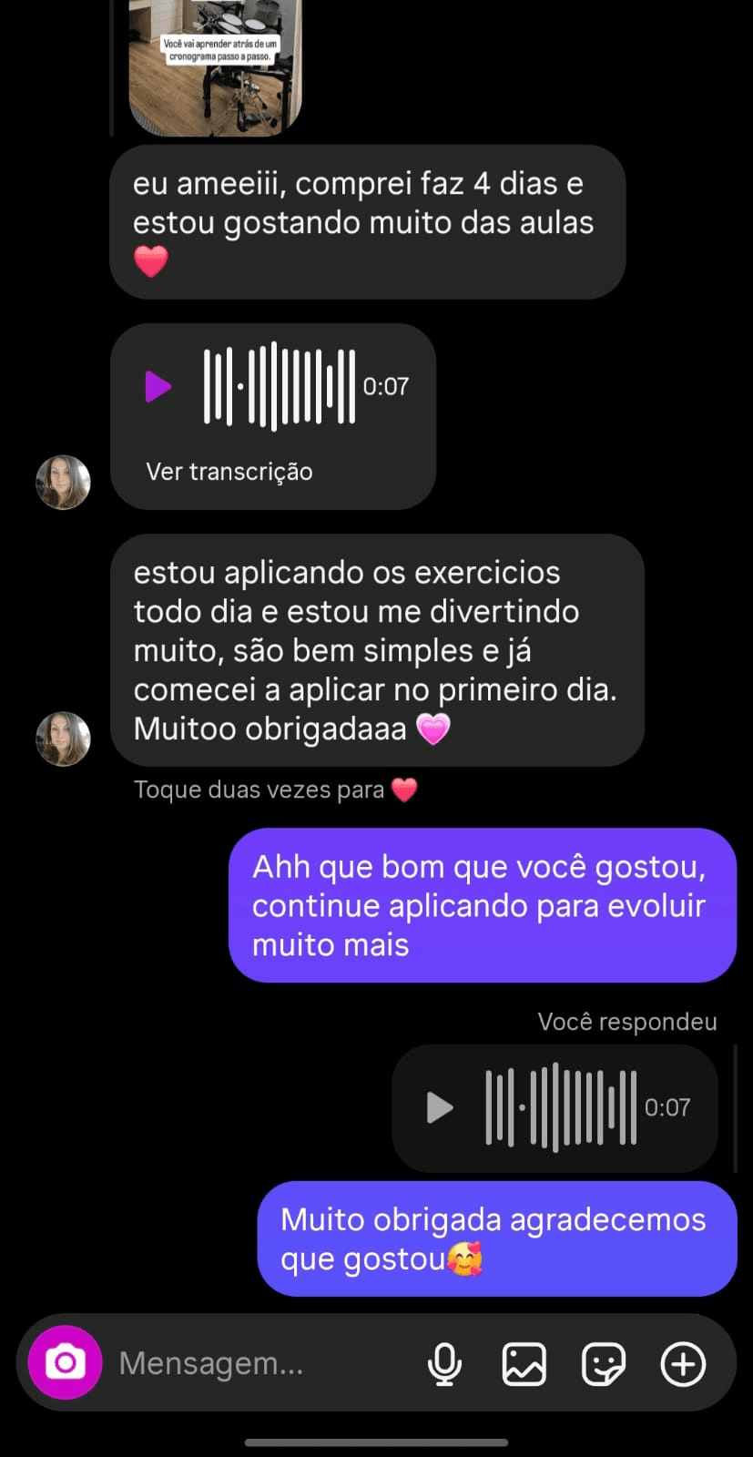 Depoimento do Instagram 5