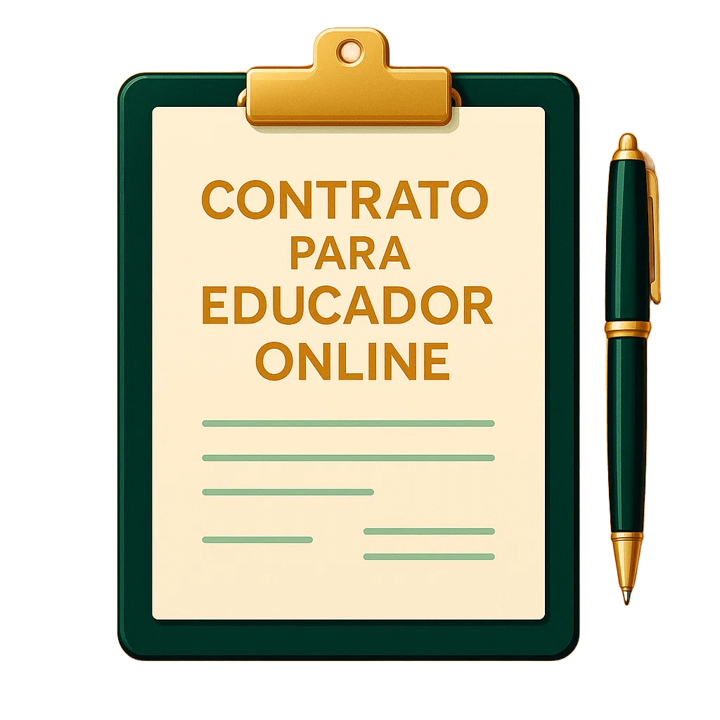 Ilustração de um contrato em uma prancheta
