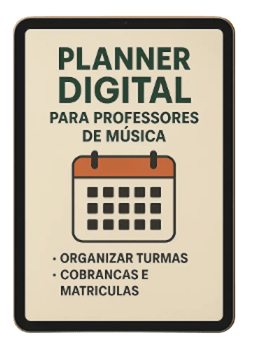 Ilustração de um planner digital em um tablet