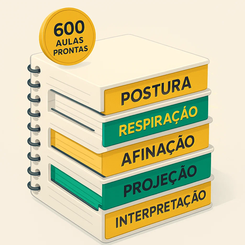 Ilustração de ondas sonoras representando técnica vocal.